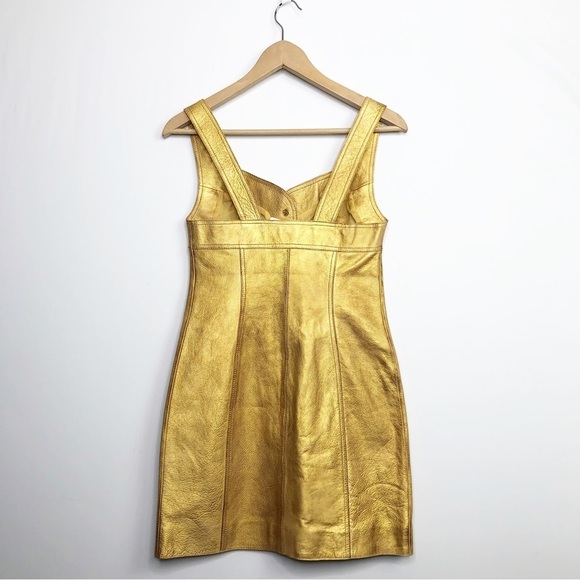 Free People Goldie, leather bronze, mini dress - Picture 13 of 15